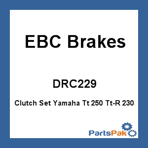 EBC Brakes DRC229; Clutch Set Fits Yamaha Tt 250 Tt-R 230