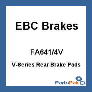 EBC Brakes FA641/4V; V-Series Rear Brake Pads
