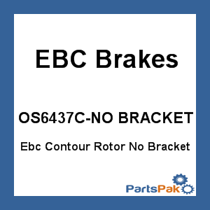 EBC Brakes OS6437C-NO BRACKET; Ebc Contour Rotor No Bracket