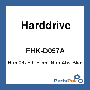 Harddrive FHK-D057A; Hub 08- Flh Front Non Abs Black