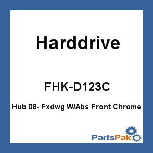 Harddrive FHK-D123C; Hub 08- Fxdwg W / Abs Front Chrome