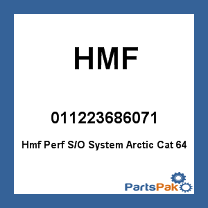 HMF 011223686071; Performance-Series 2006-14-Arctic Cat-400/500/650/700/1000-Slip On-Round-Spring-Mount-Brushed-Turn-Down-Brushed
