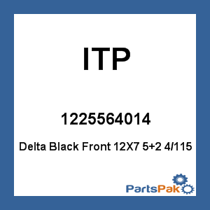 ITP (Industrial Tire Products) 1225564014; Delta Black Front 12X7 5+2 4/115