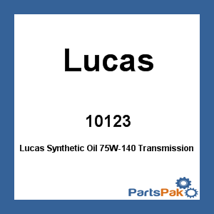 Lucas 10123; Lucas Synthetic Oil 75W-140 Transmission 5 Gallon (Sold Individually)