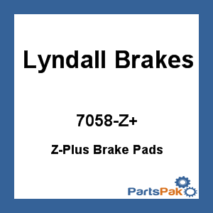 Lyndall Brakes 7058-Z+; Z-Plus Brake Pads