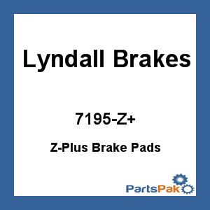 Lyndall Brakes 7195-Z+; Z-Plus Brake Pads