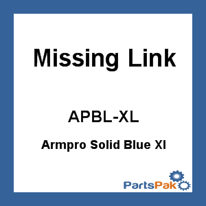 Missing Link APBL-XL; Armpro Solid Blue Xl