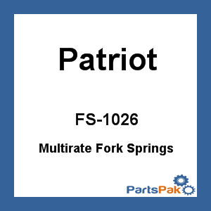 Patriot FS-1026; Multirate Fork Springs Fxdx / T