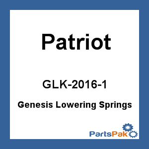 Patriot GLK-2016-1; Genesis Lowering Springs 49-mm