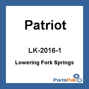 Patriot LK-2016-1; Lowering Fork Springs 49-mm