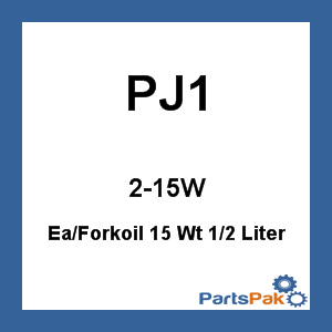 PJ1 2-15W; (Single Item) Forkoil 15 Wt 1/2 Liter