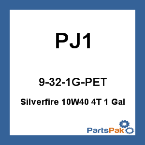 PJ1 9-32-1G-PET; Silverfire Synthetic Engine Oi 4-Stroke 10W40 1 Gal