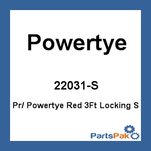 Powertye 22031-S; Pwc Tiedown Red 3Ft Locking S-Hook