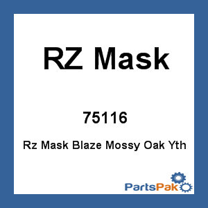 RZ Mask 75116; Rz Mask Blaze Mossy Oak Youth