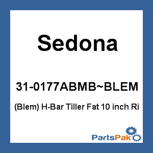 Sedona 31-0177ABMB~BLEM; (Blem) H-Bar Tiller Fat 10-inch Rise 1 1/2-inch Black