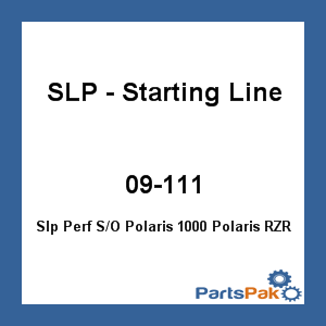 SLP - Starting Line Products 09-111; Slp Perf Slip-On Polaris 1000 Polaris RZR