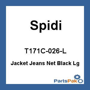 Spidi T171C-026-L; Jacket Jeans Net Black Lg