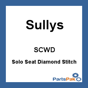 Sullys SCWD; Solo Seat Diamond Stitch