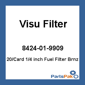 Visu Filter 8424-01-9909; Compact 90Deg. Fuel Filters Display W / 20 1/4-inch Filters