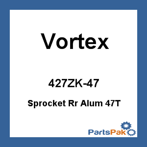 Vortex 427ZK-47; Sprocket Rr Aluminum 47T