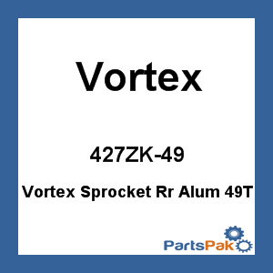 Vortex 427ZK-49; Vortex Sprocket Rr Aluminum 49T