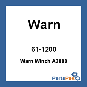 Warn 61-1200; Warn Winch A2000