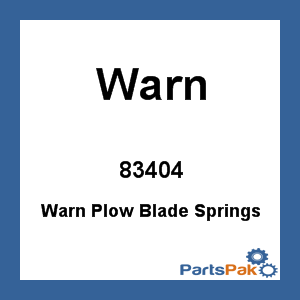 Warn 83404; Warn Plow Blade Springs
