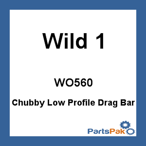 Wild 1 WO560; Chubby Low Profile Drag Bar Chrome 4-inch