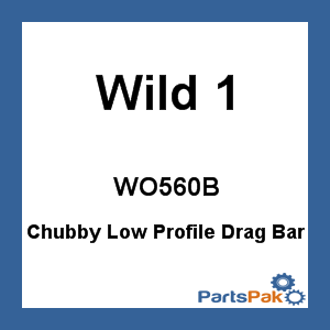 Wild 1 WO560B; Chubby Low Profile Drag Bar Black 4-inch