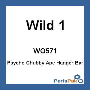 Wild 1 WO571; Psycho Chubby Ape Hanger Bar Chrome 20-inch