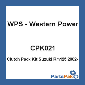 WPS - Western Power Sports CPK021; Clutch Pack Kit Fits Suzuki Rm125 2002-