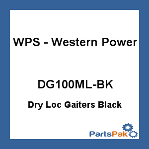 WPS - Western Power Sports DG100ML-BK; Dry Loc Gaiters Black