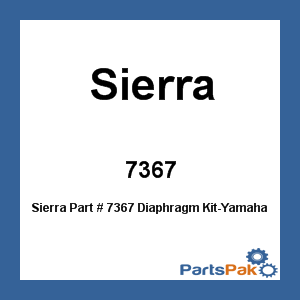 Sierra 18-7367; Diaphragm Kit-Yamaha 3Hp,6Hp,8Hp