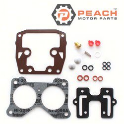 Peach Motor Parts PM-0439076 Carburetor Repair Kit (No Float)(For single carburetor); Fits Johnson® Evinrude® OMC®: 0439076, 439076, 0398526, 398526, 0390055, 390055, 0435443, 435443, 0392550, 