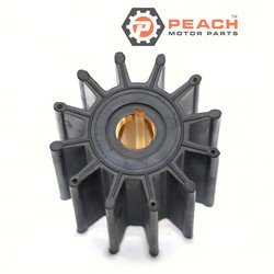Peach Motor Parts PM-09-704BT-1 Impeller, Water Pump (Neoprene); Fits Johnson Pump®: 09-704BT-1, 09-704B, 09-704B-1, Jabsco®: 18958-0001, Sherwood®: 17000K, Caterpiller®: 7E0321, 7E-0321, 1W566