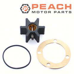 Peach Motor Parts PM-09-808B-1 Impeller, Water Pump (Neoprene); Fits Jabsco®: 22405-0001, 22405-0001-P, Johnson Pump®: 09-808B, 09-808B-1, 09-45589, Volvo Penta®: 3586496, 875583-7, 833995, 219