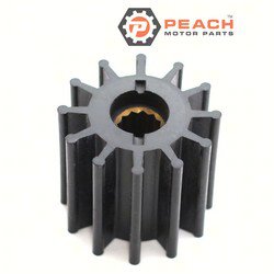 Peach Motor Parts PM-22120-0001 Impeller, Water Pump (Neoprene); Fits Jabsco®: 22120-0001, 18777-0001, 18777-0001-P, 18777-0001-B, 18777-0001K, Volvo Penta®: 834794, 876120, 876120-7, Sierra®: 