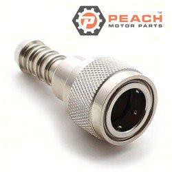 Peach Motor Parts PM-3B2702501M Fuel Connector (8 mm barb) Female; Fits Nissan Tohatsu®: 3B2702501M, 3B270-2501M, 3B2-70250-1, 3B2-70250-0, 3B2702501, 3B2702500