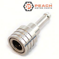 Peach Motor Parts PM-65750-98505 Fuel Hose Connector (11 mm I.D. Coupler)(Nipple Fits Small Diameter Hoses); Fits Suzuki®: 65750-98505, 65750-98990, 65750-98504, 65750-98500, 65750-98501, Chrys