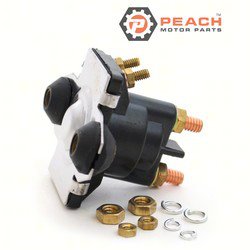 Peach Motor Parts PM-65W-81941-01-00 Relay, Starter (Solenoid); Fits Yamaha®: 65W-81941-01-00, 65W-81941-00-00, Mercury Quicksilver Mercruiser®: 89-818997A2, 89-818997A 2, 89-818997A1, 89-81899