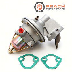 Peach Motor Parts PM-862077A-1 Fuel Pump, Mechanical; Fits Mercury Quicksilver Mercruiser®: 862077A 1, 862077A1, 41141A 2, 41141A2, Mercury Quicksilver Mercruiser®: 862077A 1, OMC®: 0509408, 50