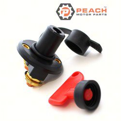 Peach Motor Parts PM-BATTERY-SWITCH-1B Switch, Boat Battery Isolation (Single On-Off) w/ Weatherproof Cap; Fits Trac®: T10152