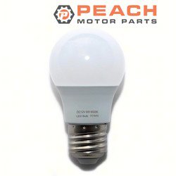 Peach Motor Parts PM-BULB-E27-DC12V6W480L-2 Light Bulb, DC-12V 6-Watt 480-Lumen A19-Style E27-Base Cold White (standard); Fits Feit Electric®: BPA19/LED/RP