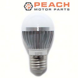 Peach Motor Parts PM-BULB-E27-DC12V9W700L-1 Light Bulb, DC-12V 9-Watt 700-Lumen A19-Style E27-Base Cold White (w/ cooling fins - longer life); Fits CEC®: 50A19BP