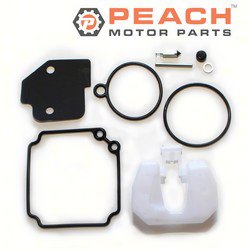 Peach Motor Parts PM-CARB-0006A Carburetor Repair Kit (With Float)(For 1 Carburetor); Fits Yamaha®: 61N-W0093-00-00, Sierra®: 18-7737, Mallory®: 9-37508, WSM®: 600-58; PM-CARB-0006A