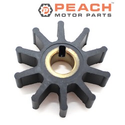 Peach Motor Parts PM-IMPE-0011A Impeller, Water Pump (Neoprene); Fits Chrysler Marine®: 47-F40065-2, 47-F40065-1, 47-F40065, Mercury Marine®: 47-F40065-2, Force®: 47-F40065-2, Sierra®: 18-3084,