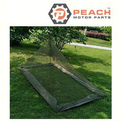 Peach Motor Parts PM-MosquitoNet Mosquito Net, 86-inch L x 47-inch W x 39-inch H Polyester Tent Portable Triangle Army Green Mesh; Fits ; PM-MosquitoNet