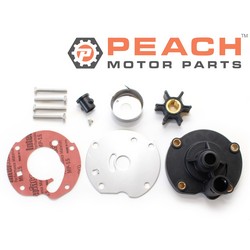 Peach Motor Parts PM-WPMP-0016A Water Pump Repair Kit (With Plastic Housing); Fits Johnson Evinrude OMC BRP®: 0763758, 763758; PM-WPMP-0016A