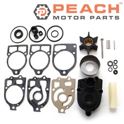 Peach Motor Parts PM-WPMP-0035A Water Pump Repair Kit (With Housing); Fits Mercury Quicksilver Mercruiser®: 46-96148A 8, 46-60367A 1, 46-60367A1, 46-96148A 5, 46-96148A5, 46-96148T 8, 46-96148T
