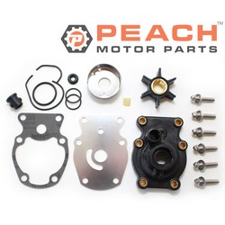 Peach Motor Parts PM-WPMP-0036A Water Pump Repair Kit (With Housing); Fits Johnson Evinrude OMC BRP®: 0393630, 393630, 0391636, 391636, 0390344, 390344, 0393509, 393509, Sierra®: 18-3382, GLM®: